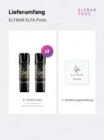 ELFBAR ELFA Pods – Lieferumfang mit 2 Pods und Bedienungsanleitung