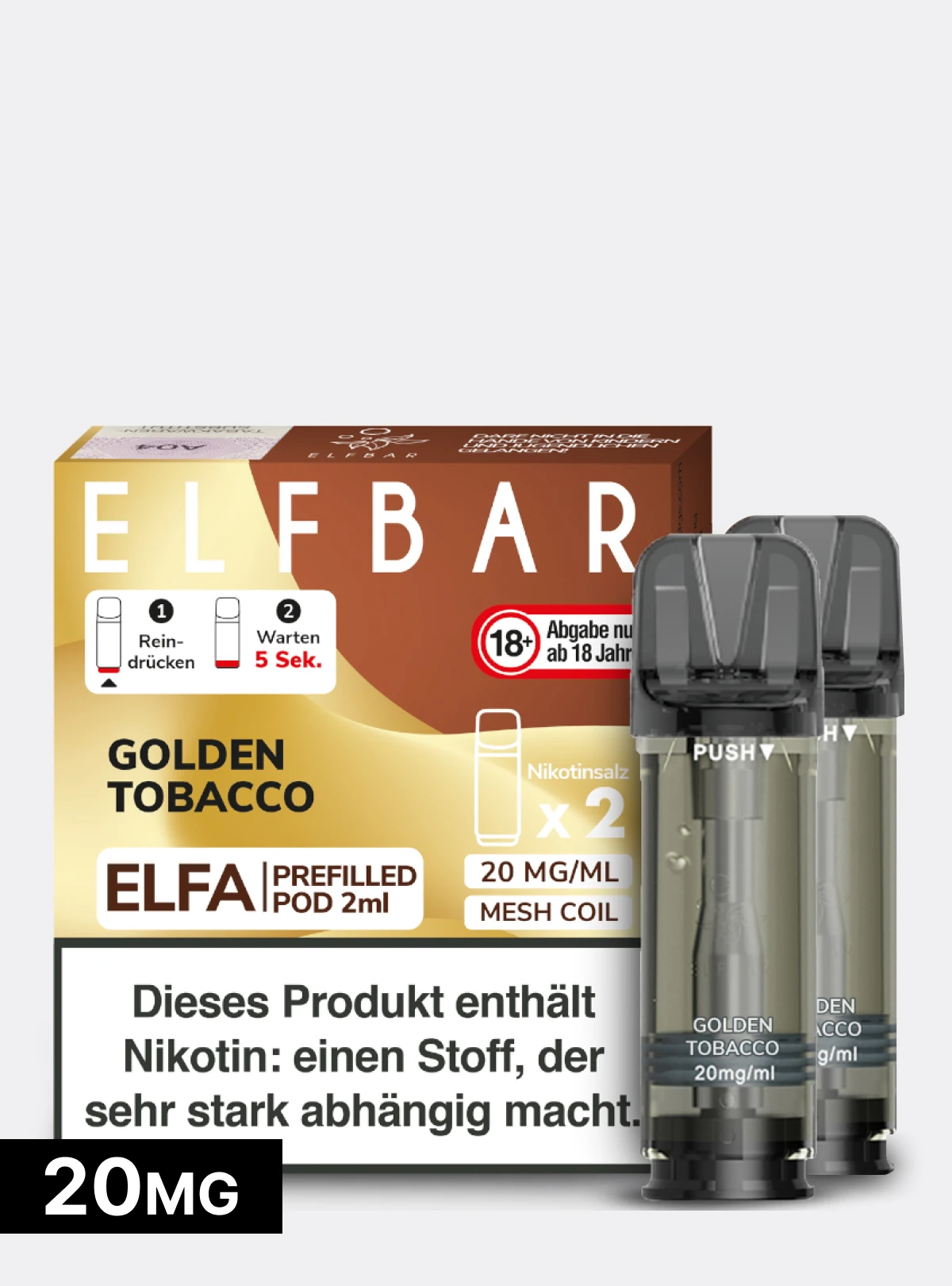 elfbar pods mit nikotin 20mg Golden Tobacco kaufen | ab 6,99 € Vape Kits: Pen Style Vape Kit elf bar pods geschmack Color:0 mg KAUTABAK24 | Einweg-Vapes umweltgerecht