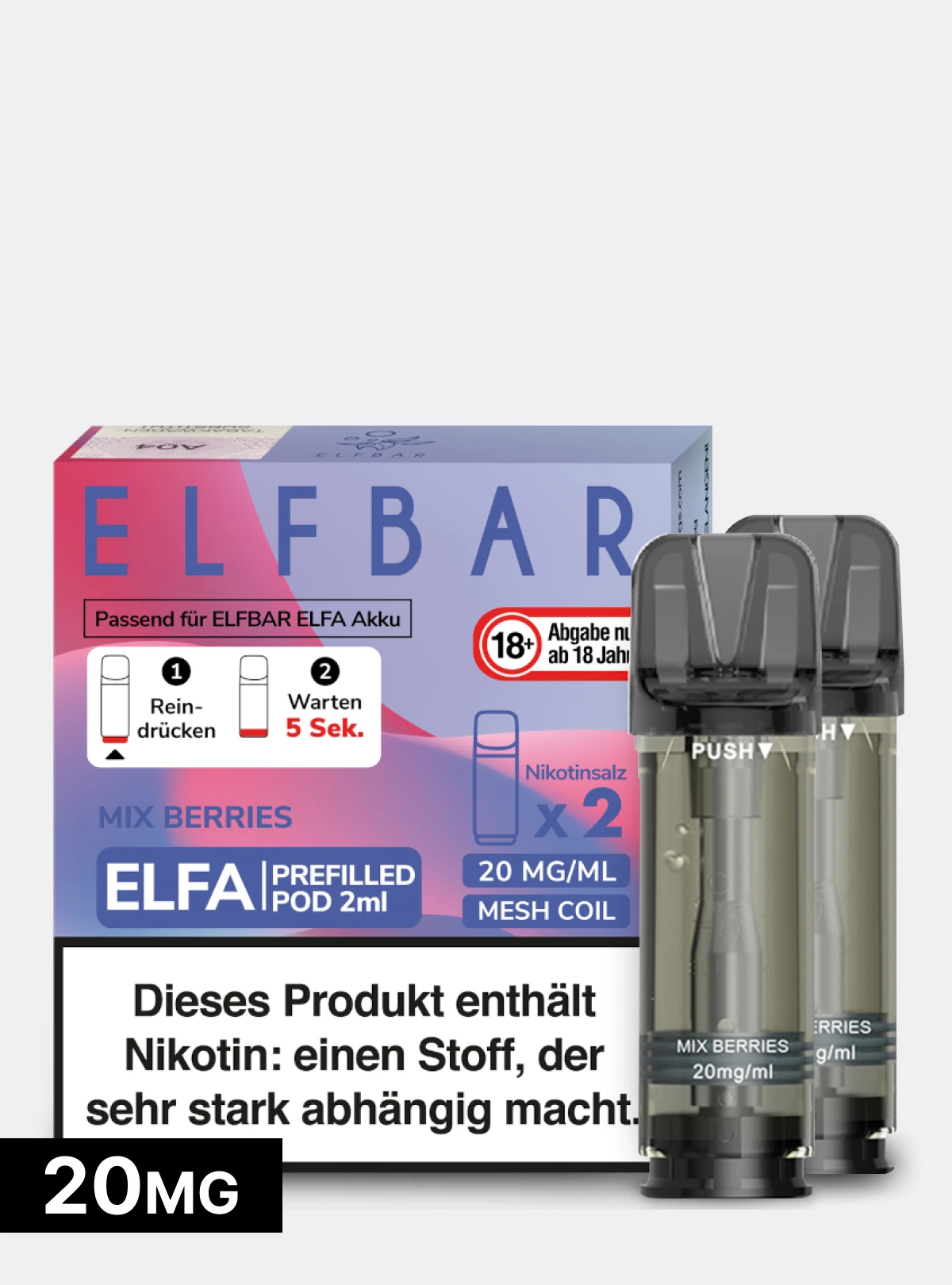 usa mix elfbar geschmack Pods Berries | 20mg Nikotin | ab 6,99 € topten tornado vape ohne nikotin Variation:Green Pink ELFBAR Pods kaufen |