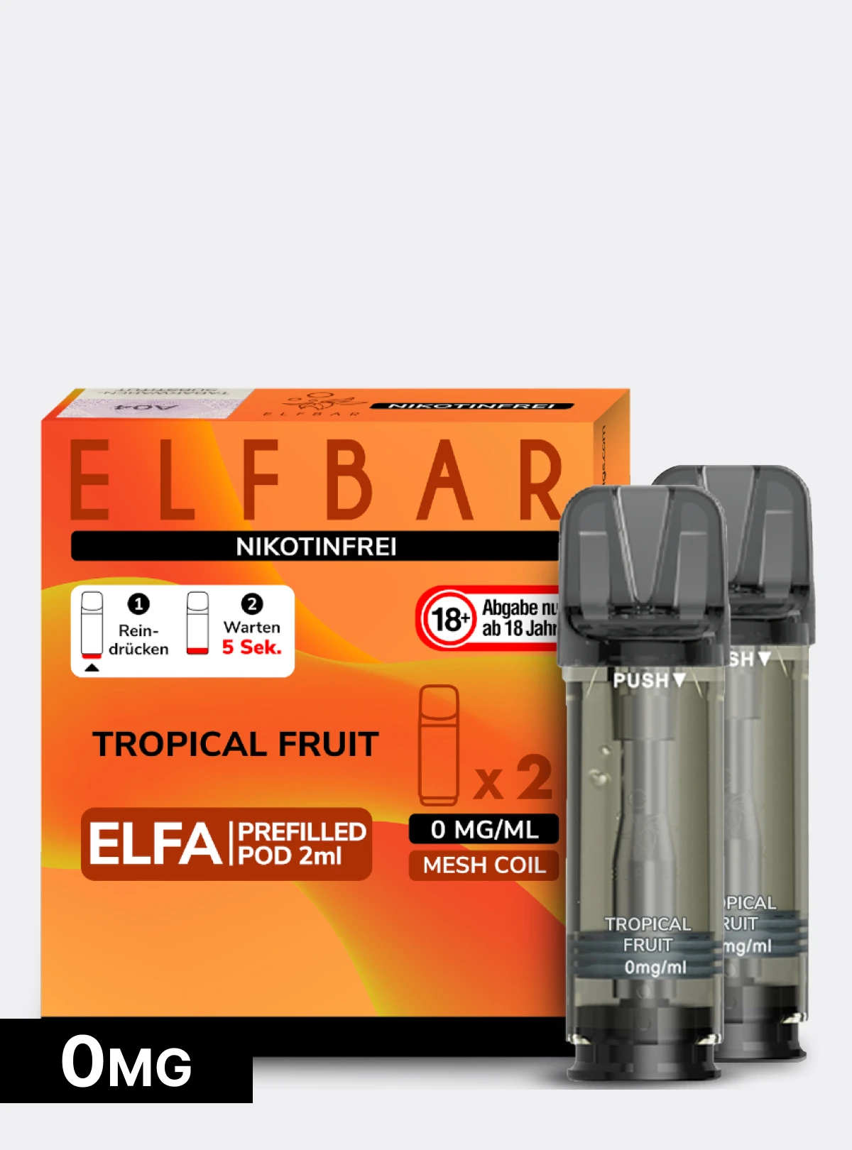 ELFBAR ELFA PODS Tropical Fruit Nikotinfrei | 0mg
