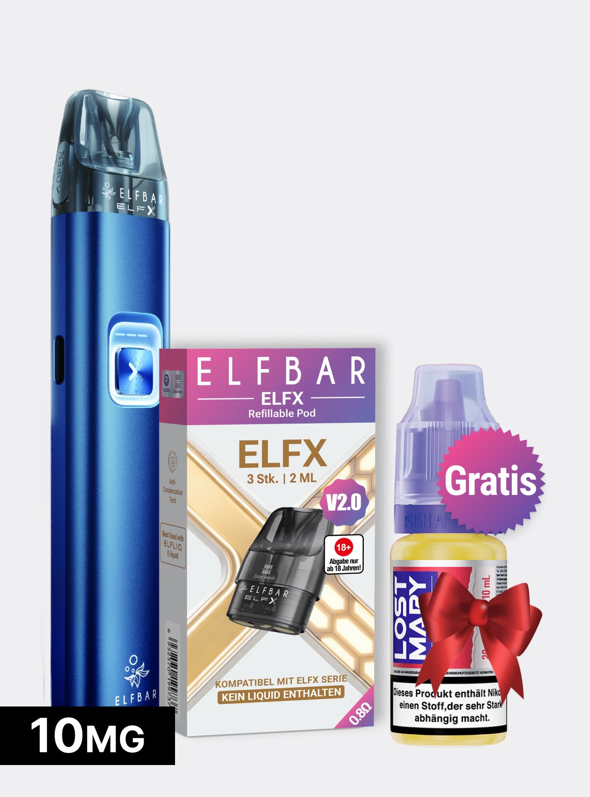 elfbar pods 10 mg ELFX 2 Gratis Aktion 10mg elfbar l elf bar pods nachfüllen Colour:Blueberry Sour Raspberry Elfbar ELFA Pods günstig