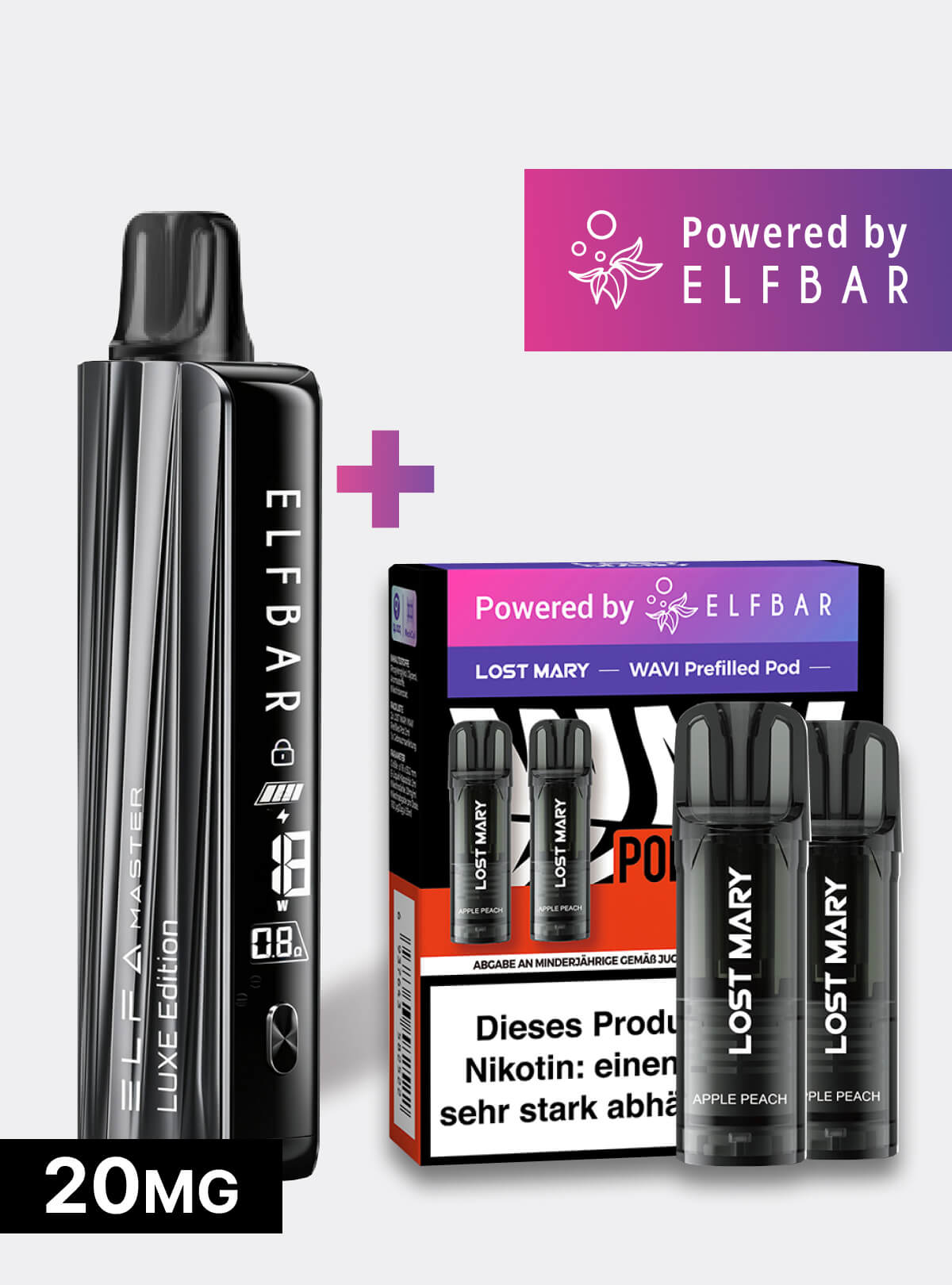 elfbar elfa master limited edition Luxe + WAVI Pods Set kaufen emailsegment_disposables elfbar master Flavour:Elfturbo Ice ELFA Basisgerät White 500