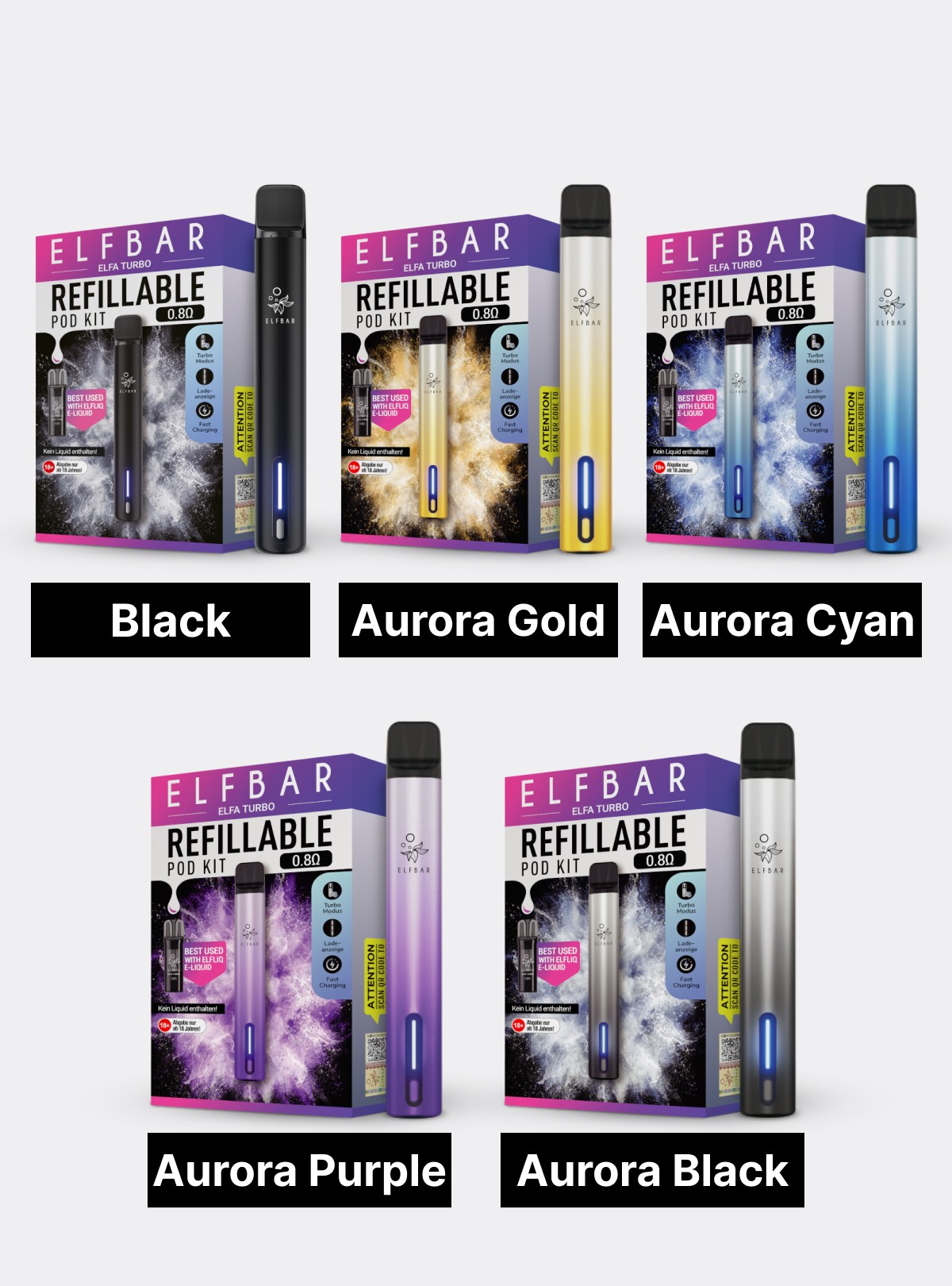 elfbar elfa turbo liquid + ELFLIQ 20 mg Set | 17,99 € statt 20,48 € elfbar liquid nachfüllen Elfbar Elfa Turbo Battery Kit Type_Starter Vape Kits Flavour:Watermelon Cherry