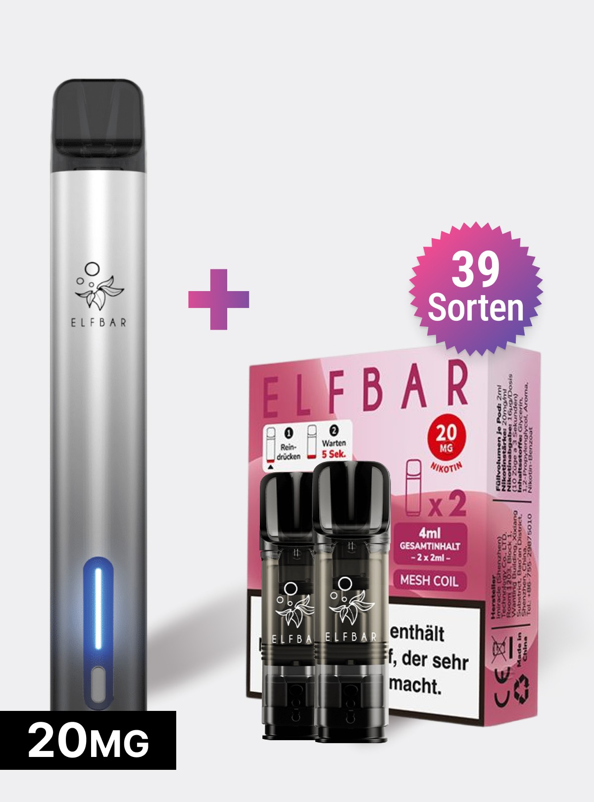 ELFBAR Turbo + ELFA Pods Set | 17,98 € statt 19,98 €