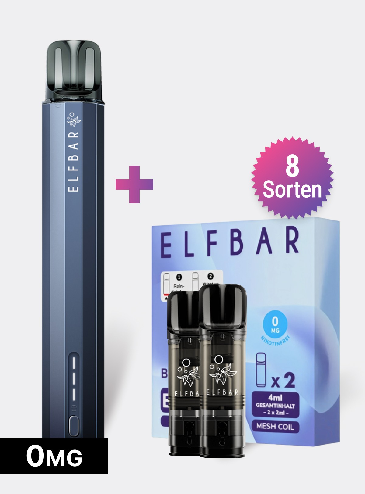 elfbar pods 0mg Turbo Pro + ELFA 0 mg Set | 20,98 € Fruit Elfbar ELFA Turbo 550mAh Sale Geschmack:Pineapple Lemon Qi